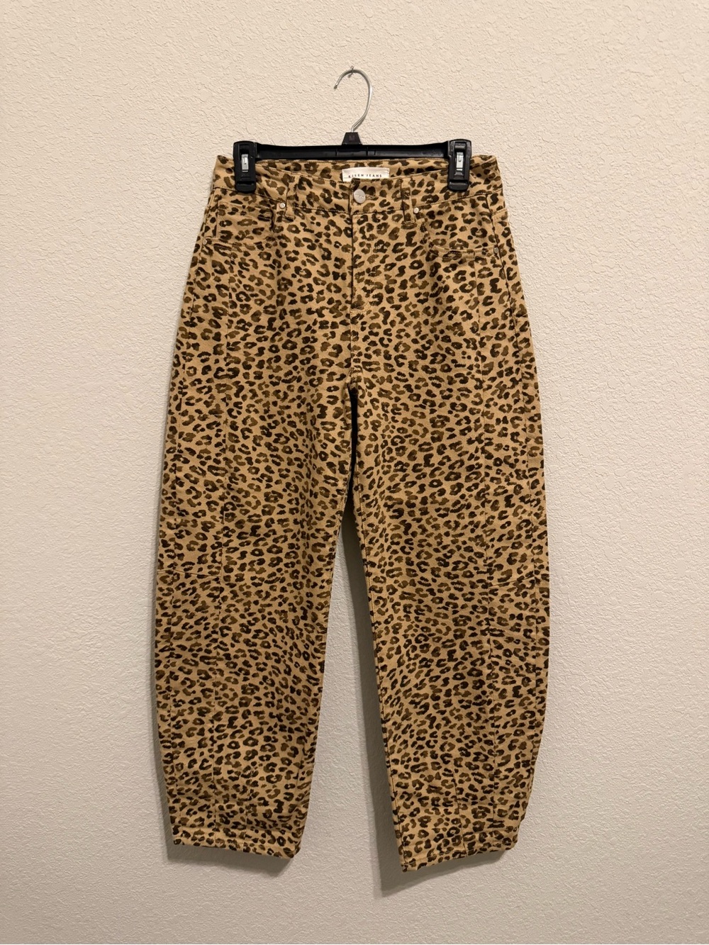 RISEN-Leopard Print High-Rise Women’s Pants - Tan/Black 3/26